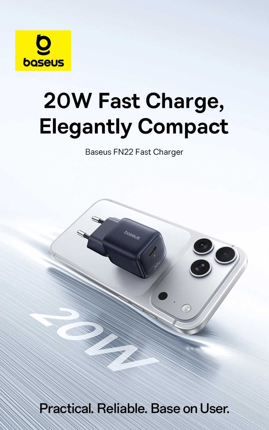 Baseus USB Type C Charger 20W Portable USB C Charger Support Type C PD Fast Charging For iPhone 15 14 13 12 Pro Max 11 X 8 Plus