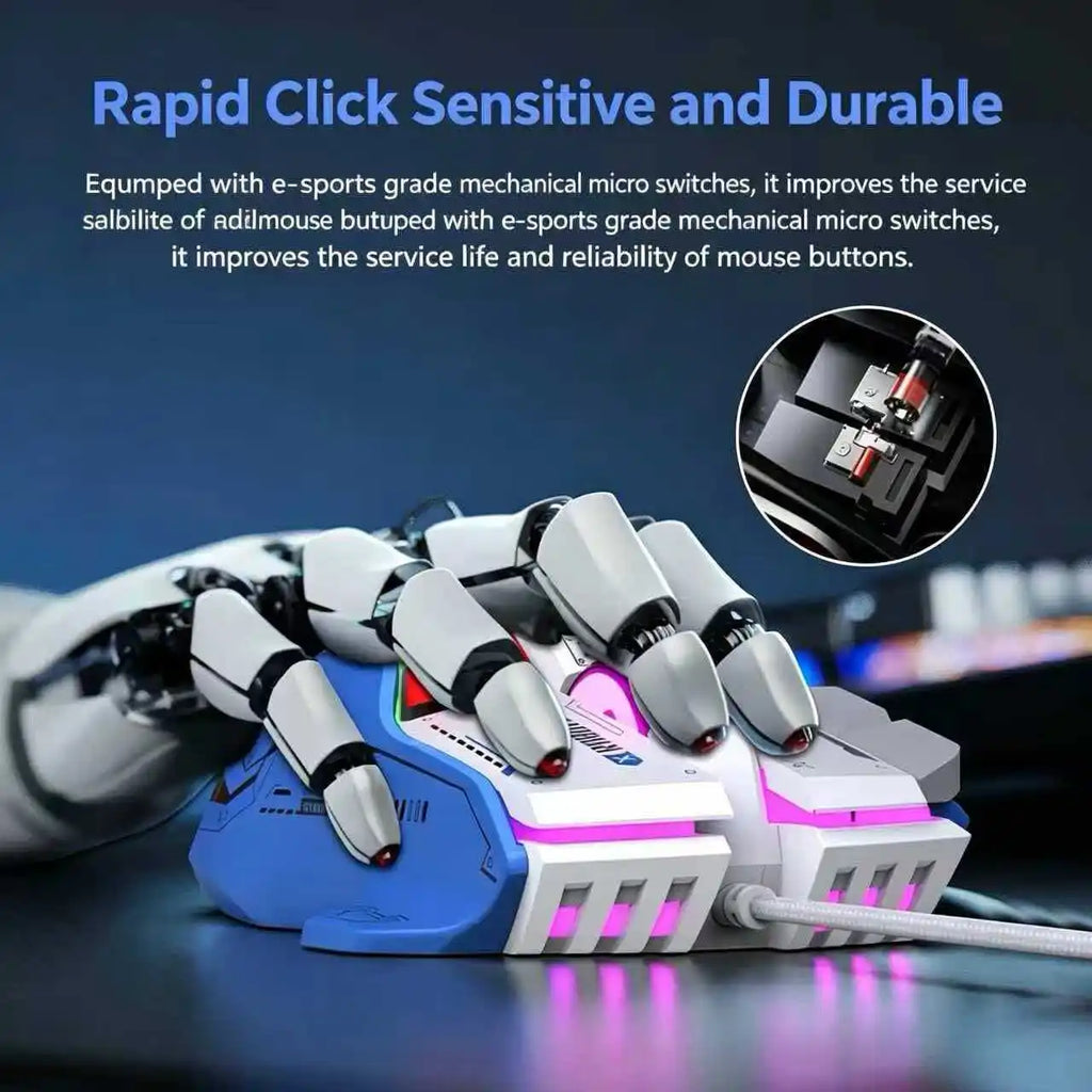 Gaming Mouse Wired RGB Macro-programmable Ergonomic design superior for Gaming and Work