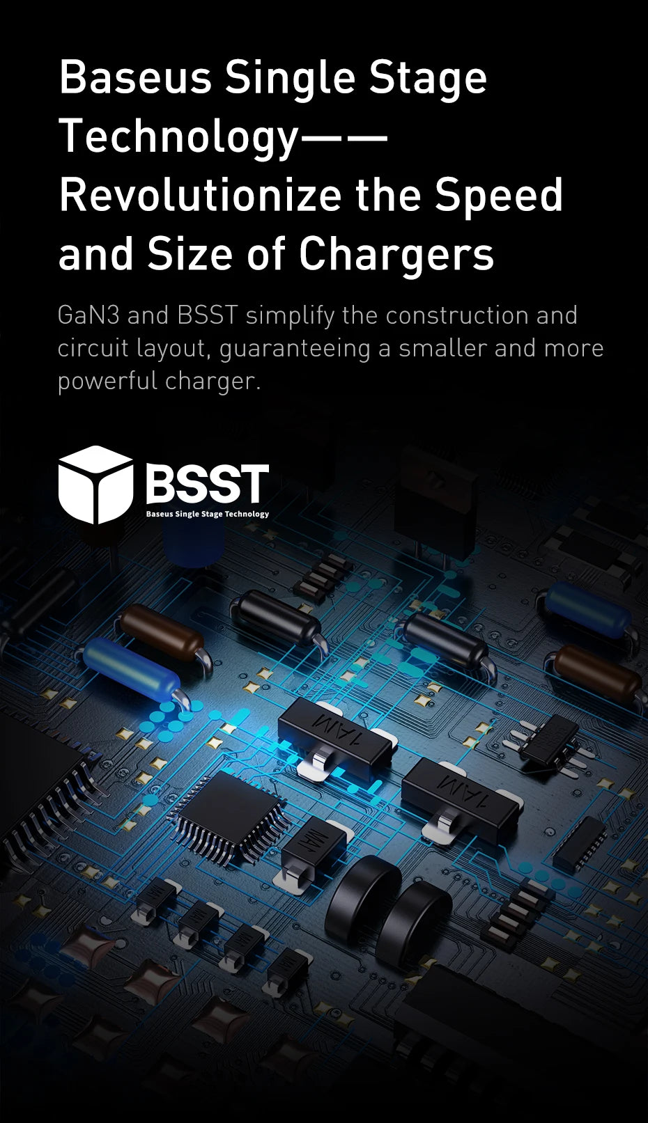 Baseus GaN3 100/ 65W Desktop Charger Quick Charge QC 3.04.0 USB C Type C Phone Charger For iPhone15 Huawei Xiaomi MacBook Laptop