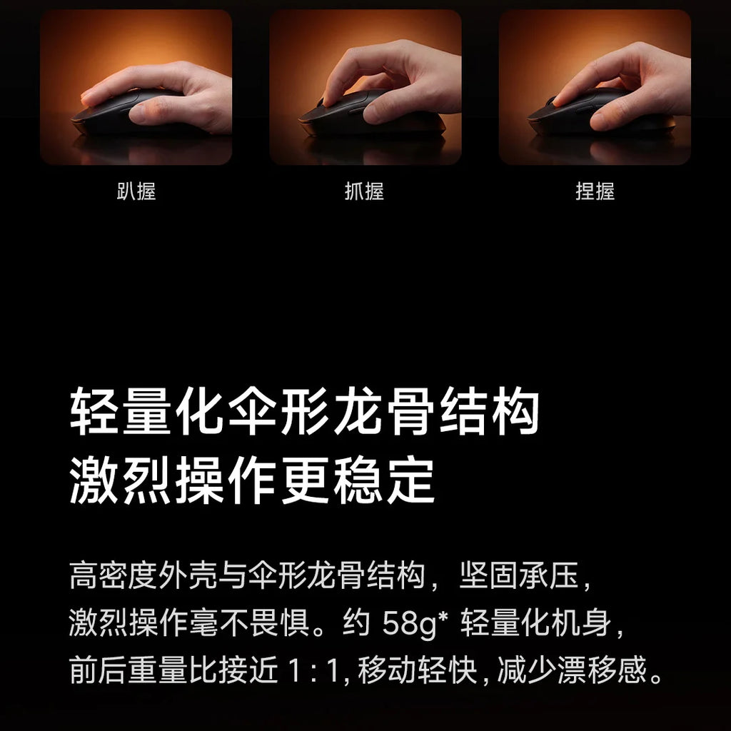 Xiaomi Gaming Mouse 2 Wireless Bluetooth 3-Mode Mouse  Major Game Mouse Laptop Notebook Office Game Portable 5-Speed Dpi Gift