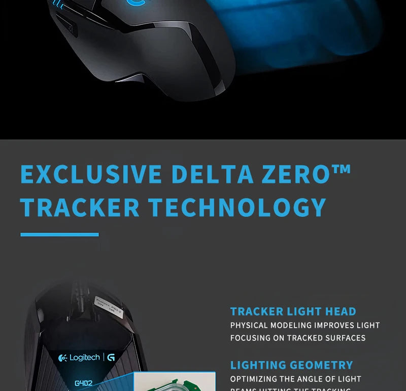 Logitech G402/G305 Wireless gaming mouse,power-saving, portable,lightweight,low-latency for e-sports, suitable for PUBG and MOBA
