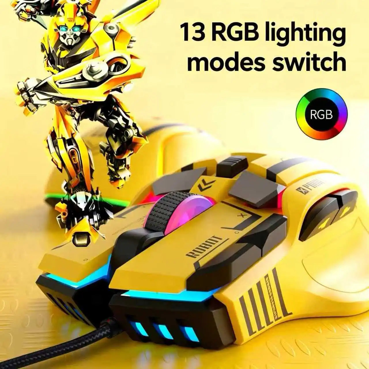 Gaming Mouse Wired RGB Macro-programmable Ergonomic design superior for Gaming and Work