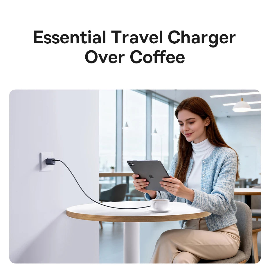 Baseus USB Type C Charger 20W Portable USB C Charger Support Type C PD Fast Charging For iPhone 15 14 13 12 Pro Max 11 X 8 Plus